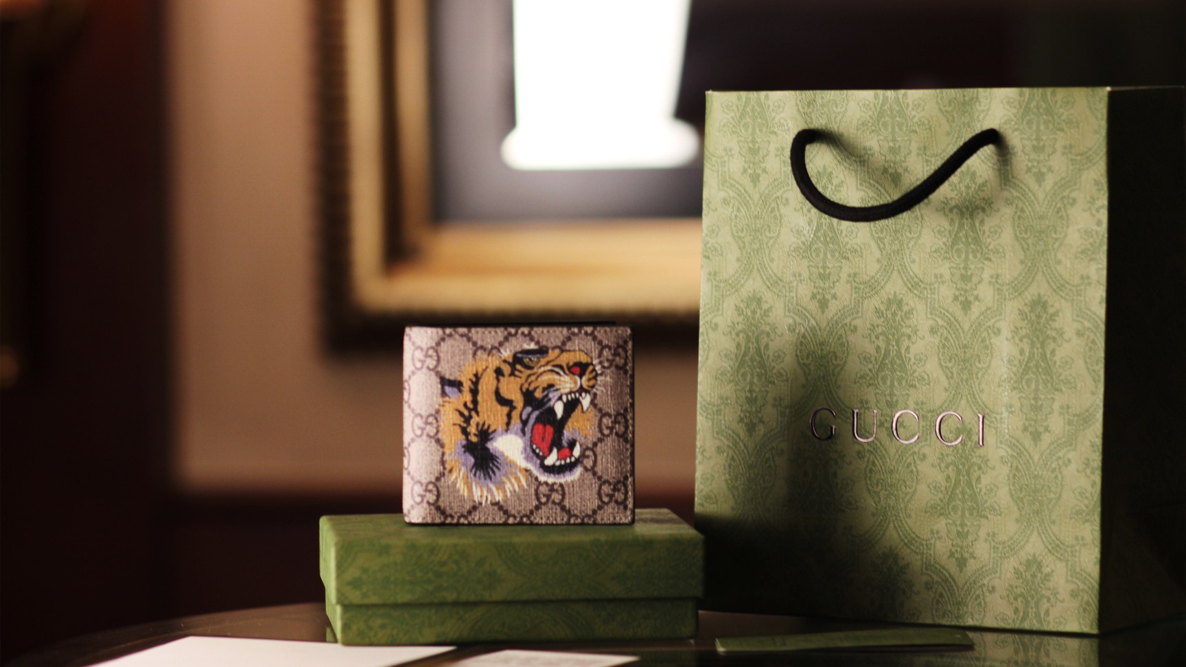 Tiger print GG Svp*me wallet
