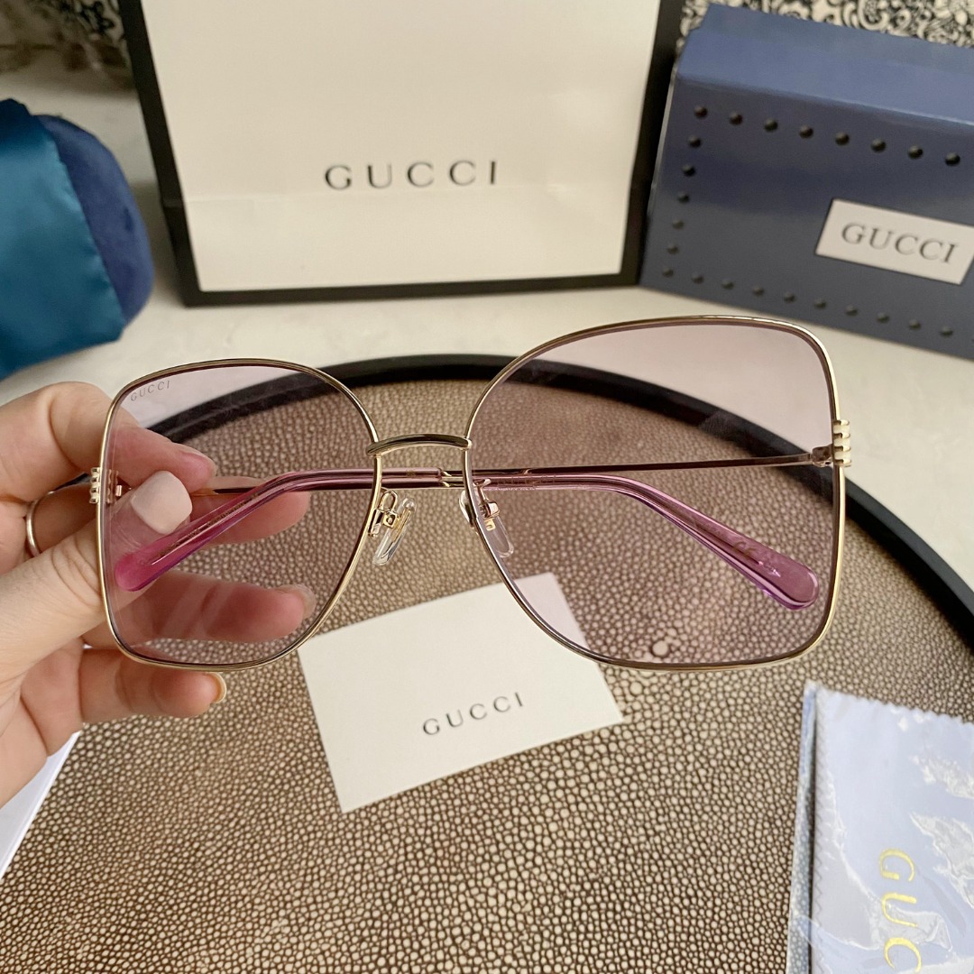 Gradient GG Metal & Acetate Butterfly Sunglasses
