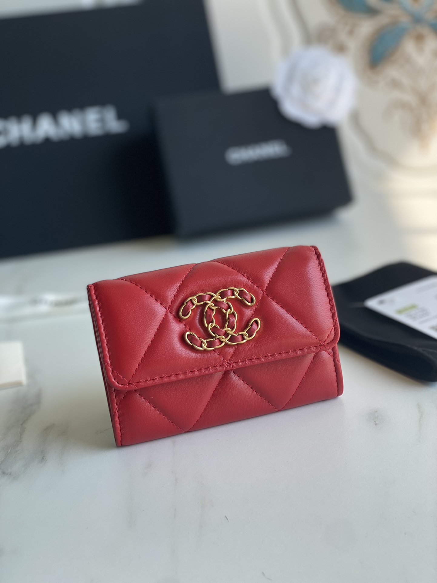 Ch**el 19 FLAP CARD HOLDER