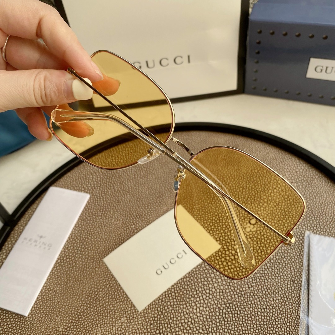 Gradient GG Metal & Acetate Butterfly Sunglasses