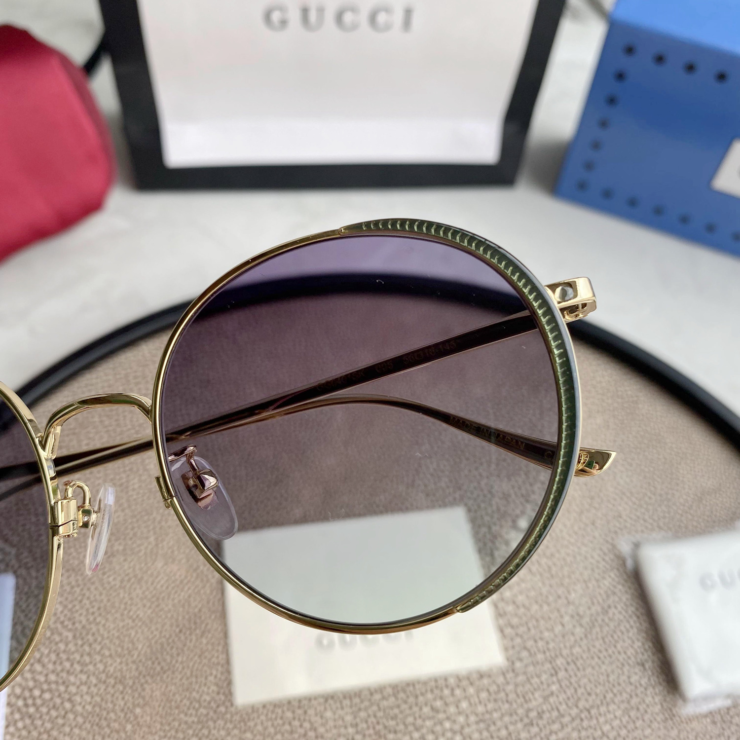 Ch10é eyewear engraved-logo round-frame sunglasses