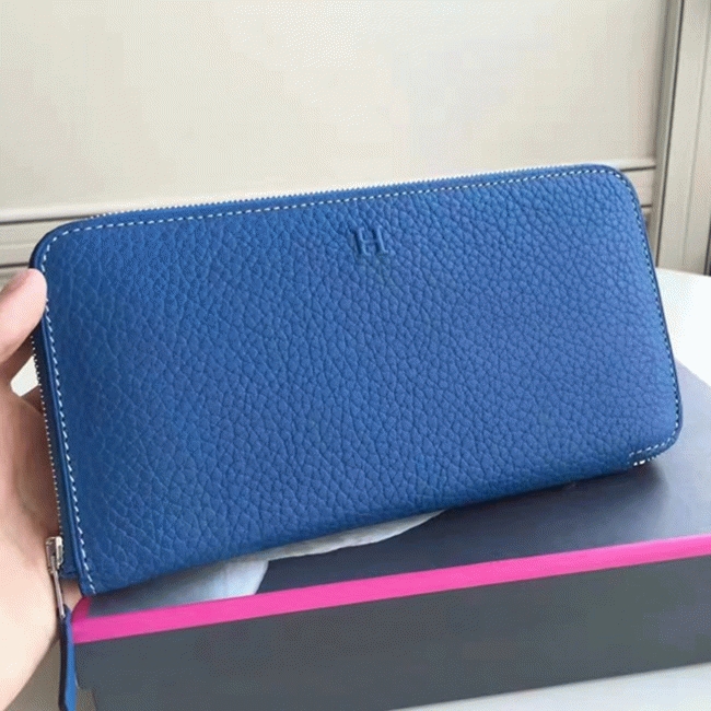 Blue Best Replica H**me5 Wallet Azap Zipped