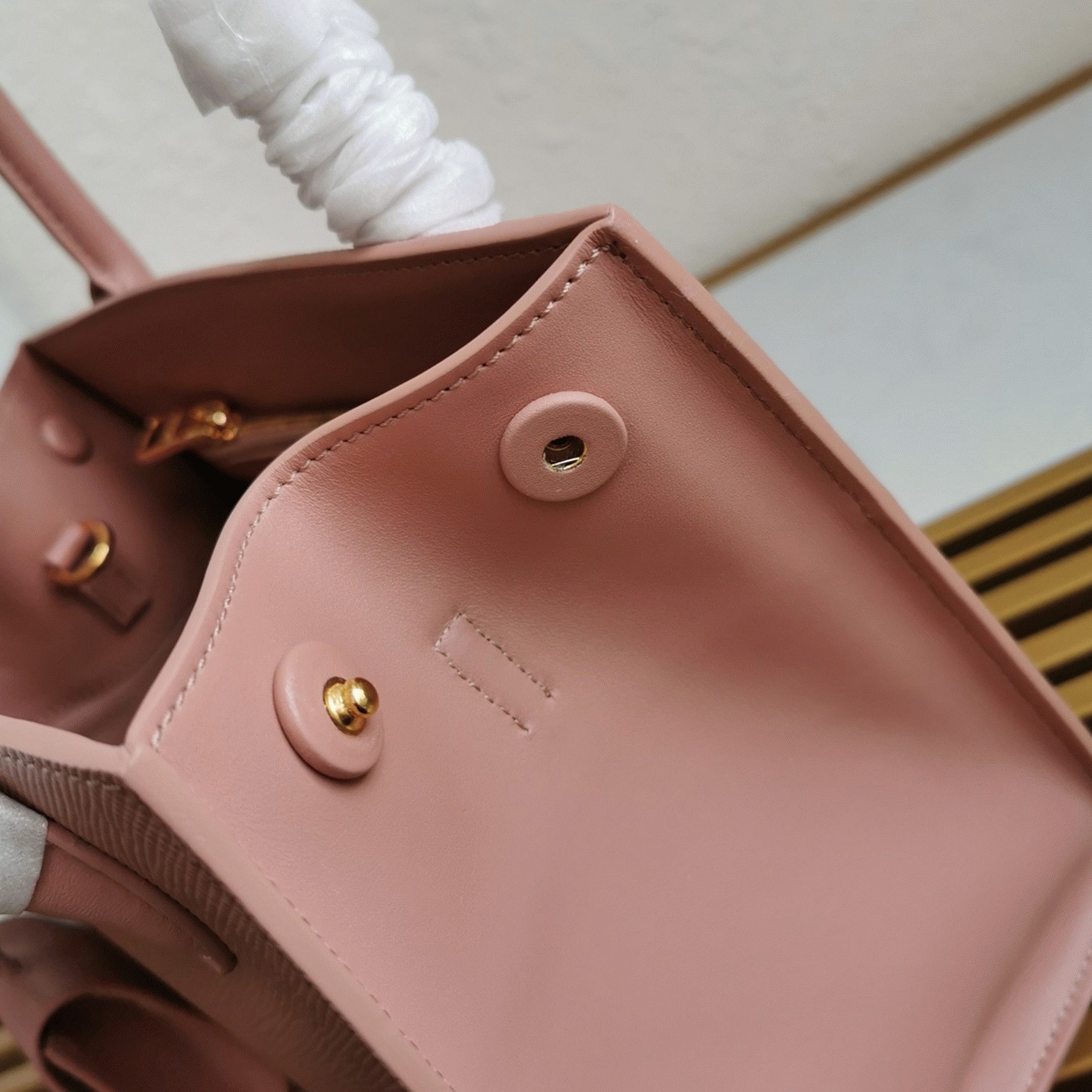 Pra*a Monochrome Small Bag Replica in Pink