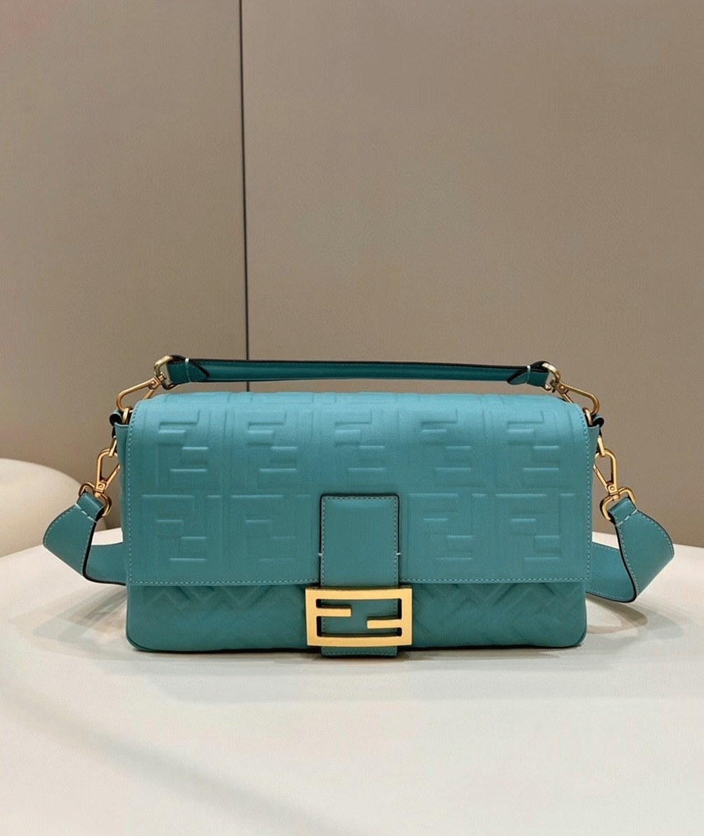 Top Quality Replica F**di Large Baguette Bag In Blue FF