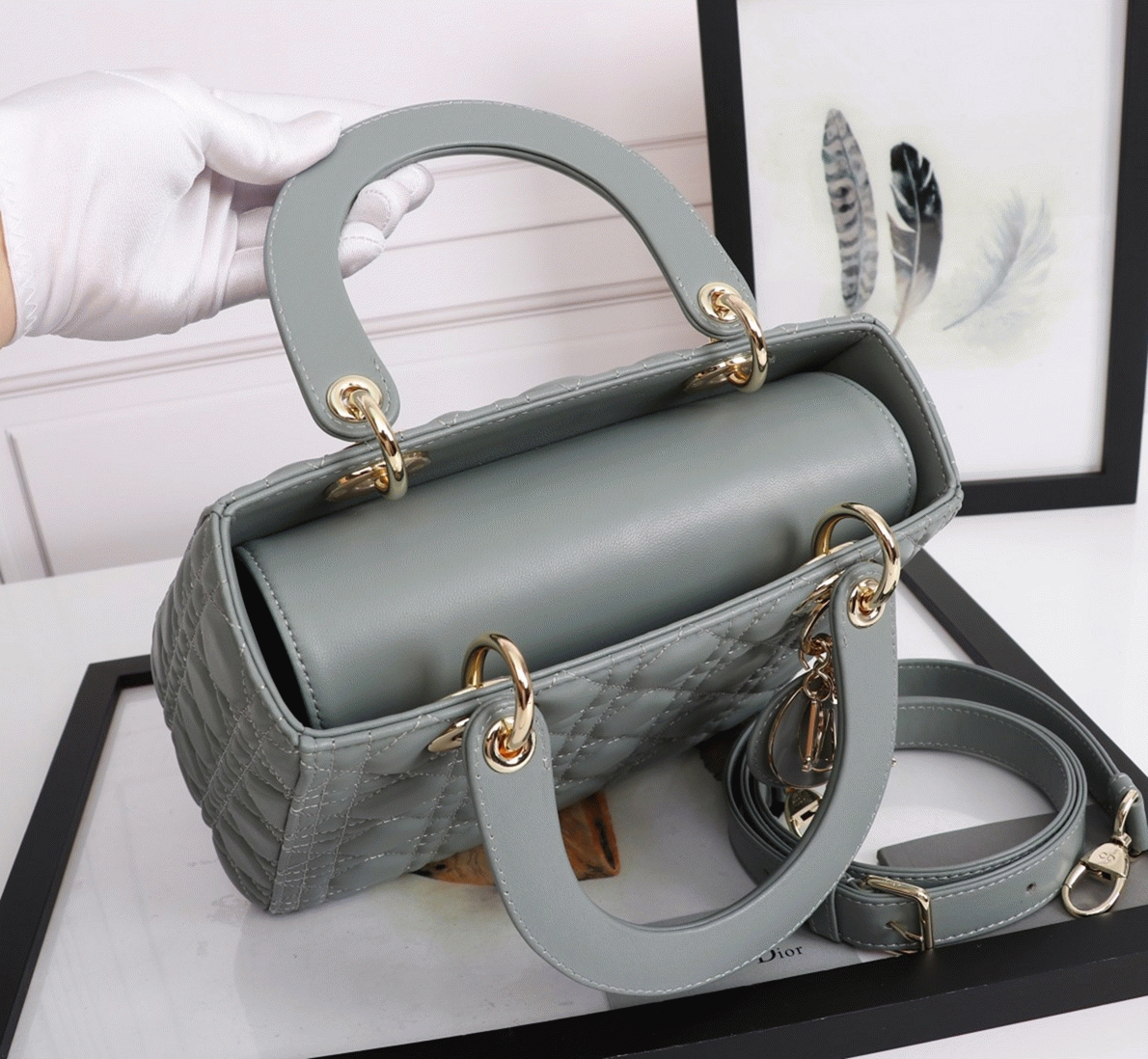 D10r Lady D10r Medium Bag Replica in Grey