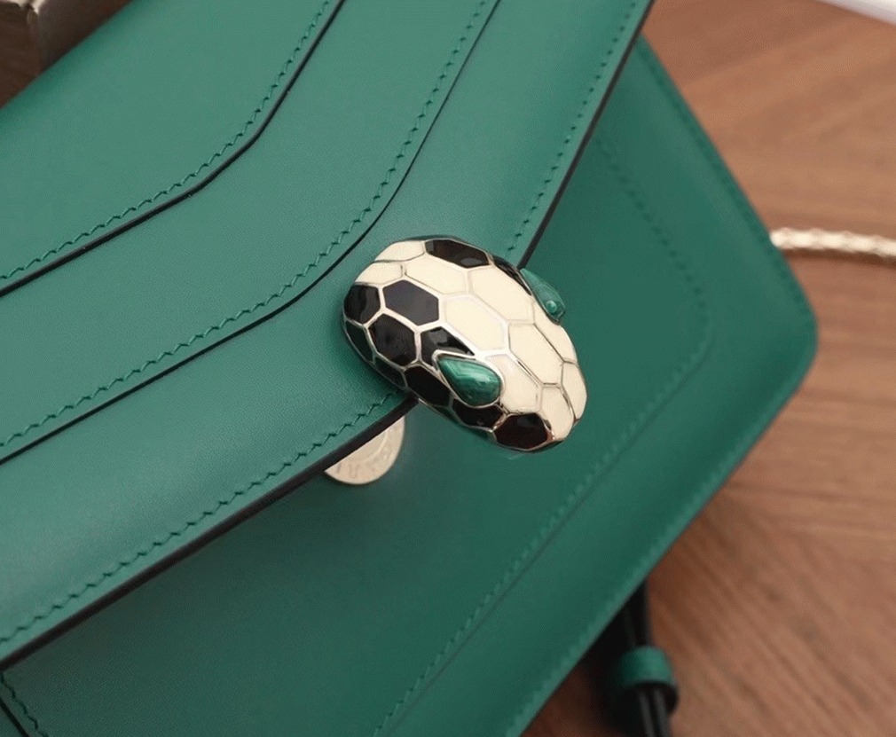 Replica Bv1g*ai Serpenti Forever Small Cross-body Bag Green Calfskin