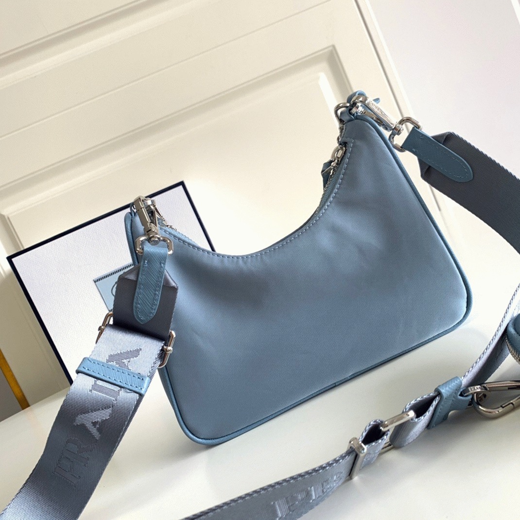 Pra*a Re-Edition Shoulder Bag Replica in Blue