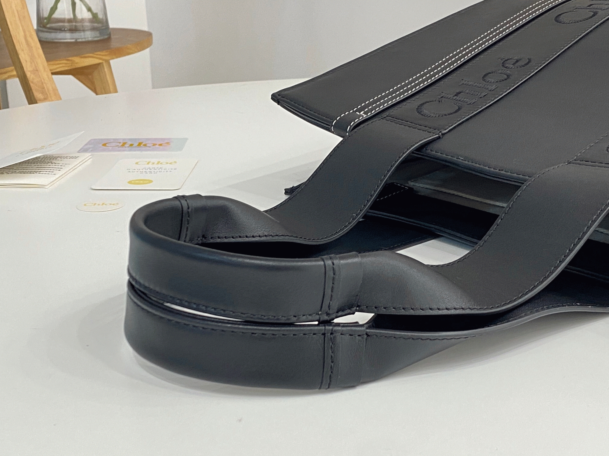 top quality imitation Ch10e woody medium tote bag in black calfskin