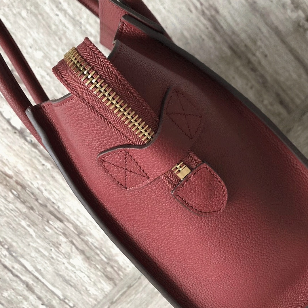 ce1i*e micro lU*gage tote bag knockoff in dark red