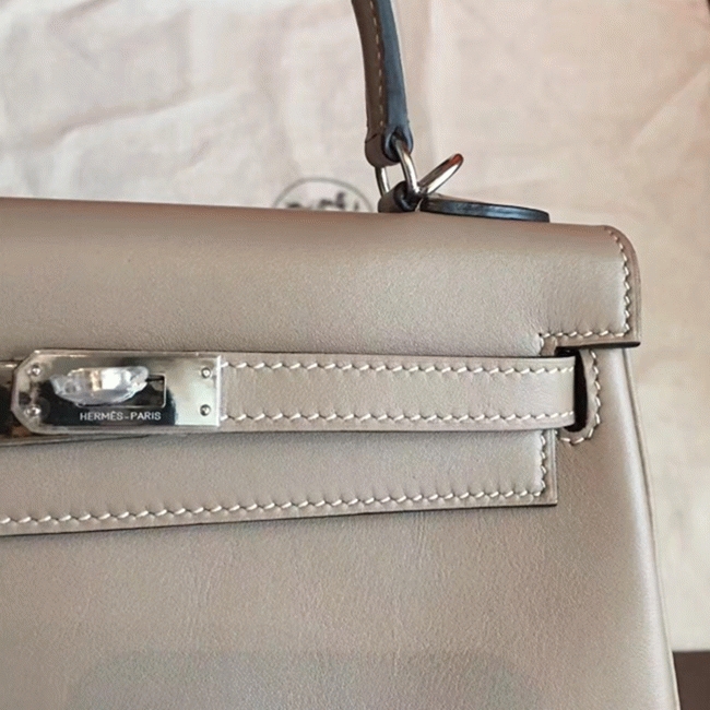 Grey Swift Knockoff H**me5 Retourne Kelly 25cm Luxe Tote