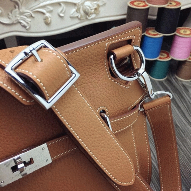 Brown replica H**me5 Jypsiere 31cm handbag