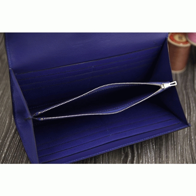Electric blue replica H**me5 Constance wallet