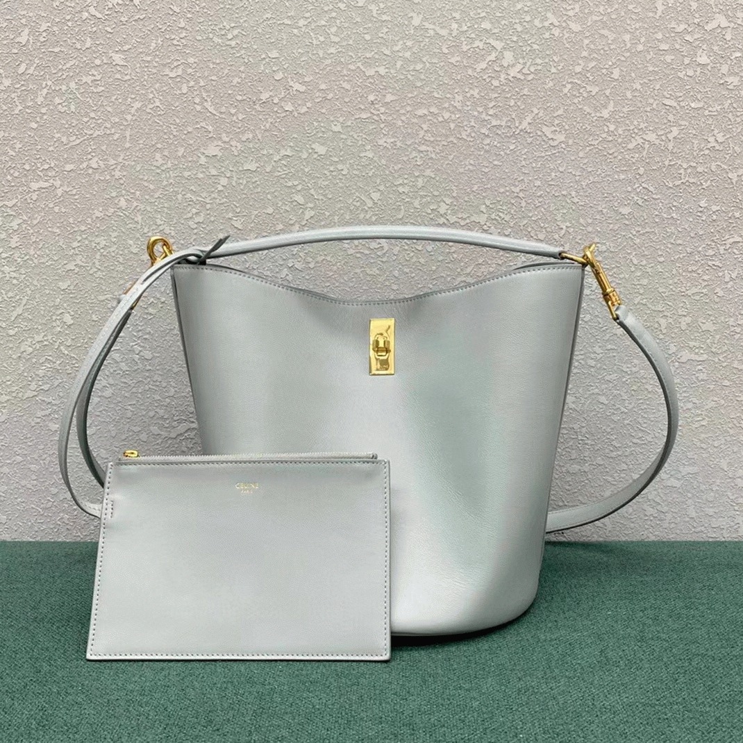 Top Quality Faux Ce1i*e Bucket 16 Bag In Mineral Smooth Calfskin