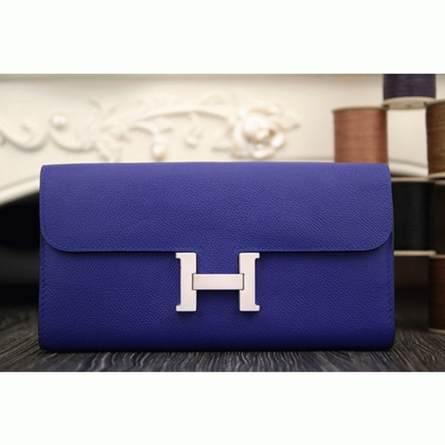 Electric blue replica H**me5 Constance wallet