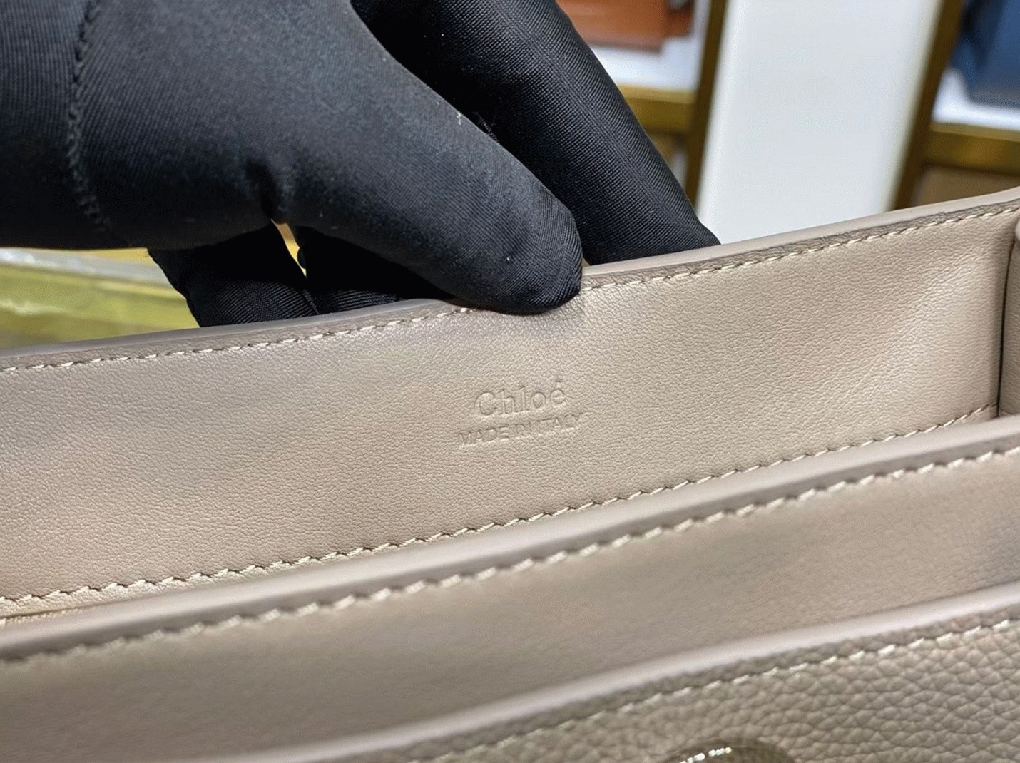 top quality replica Ch10e small tess day bag in grey grained leather