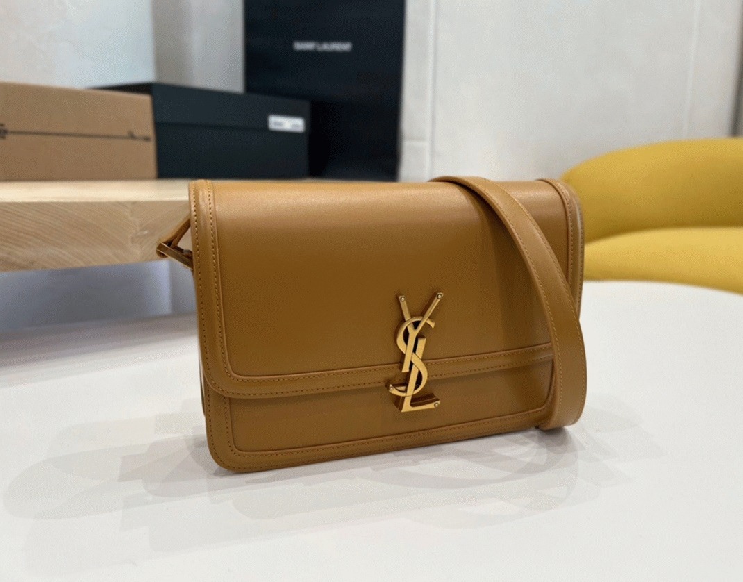 Fake Sa1nt Lau*nt Medium Solferino Bag Camel Calfskin