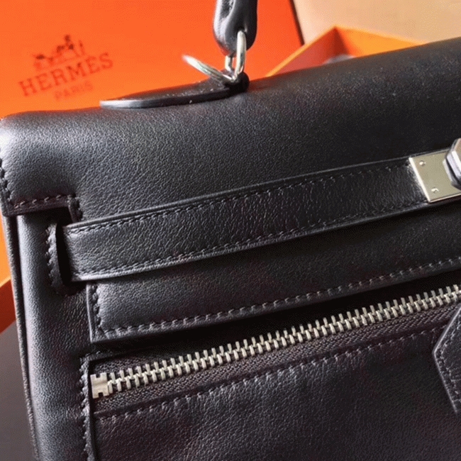 Black Fake H**me5 Kelly Lakis 35cm Functional Designer Bag