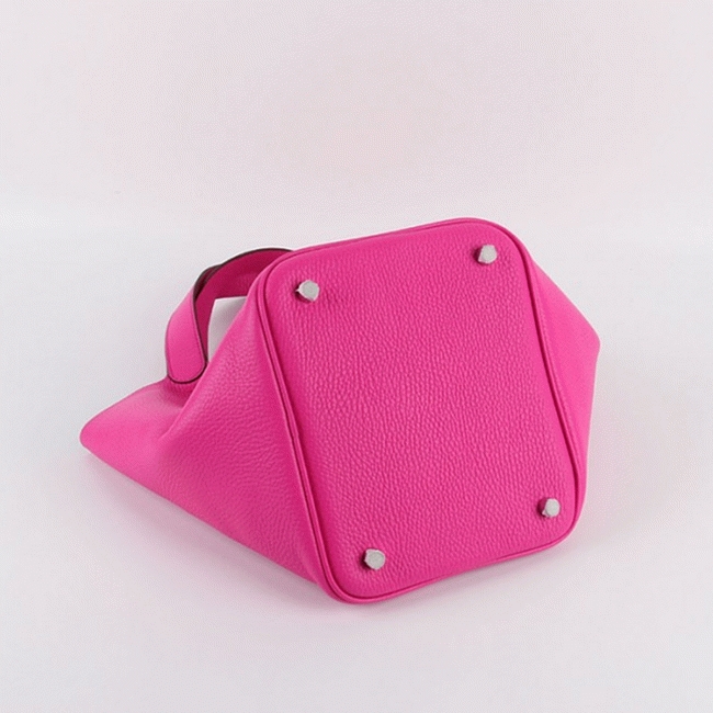 Rose red fake H**me5 Picotin Lock handbag