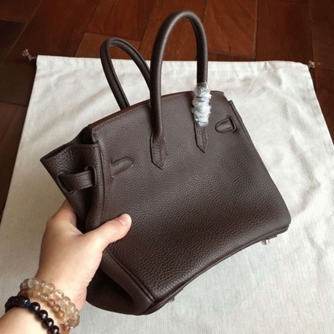 H**me5 Birkin 25cm Handmade Knockoff Bag in Café Shade