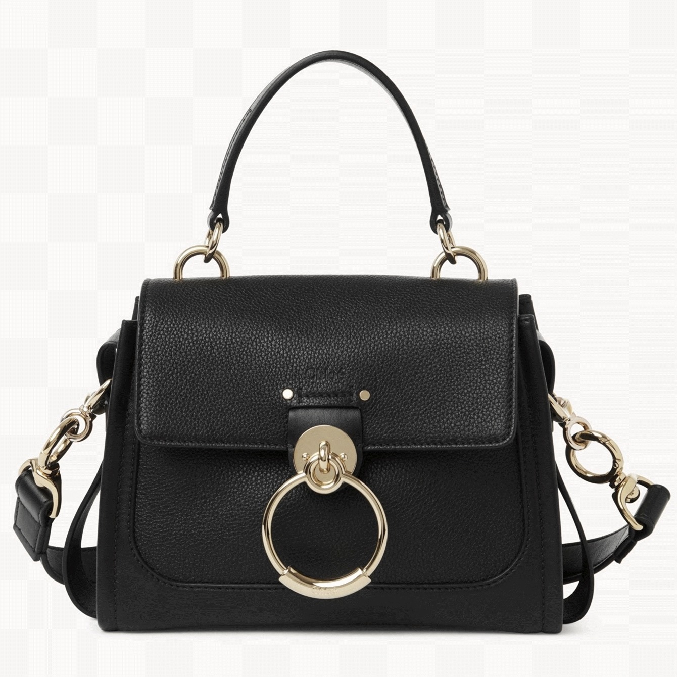 top quality replica Ch10e mini tess day bag in black grained leather