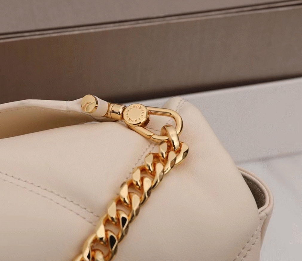 Knockoff Bv1g*ai Serpenti Cabochon Medium Bag White Calfskin