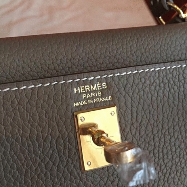 Etoupe Clemence Fake H**me5 Kelly 25cm Stylish Handbag