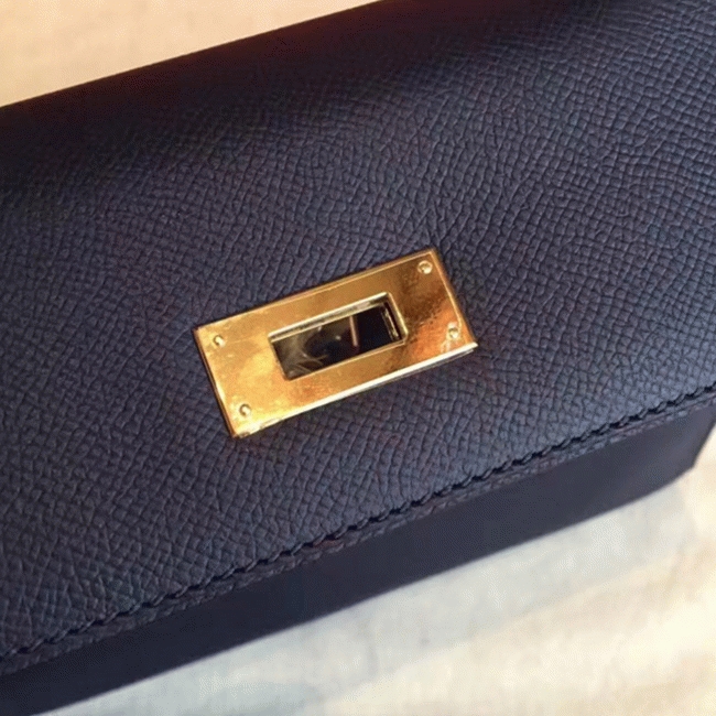 Sapphire Epsom Replica H**me5 Kelly Sellier 28cm Luxe Purse