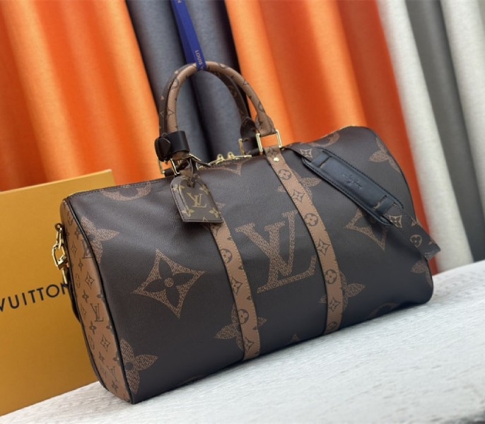 L0vis Vvtt0n Monogram Giant And Monogram Reverse Canvas Keepall Bandouliere 45