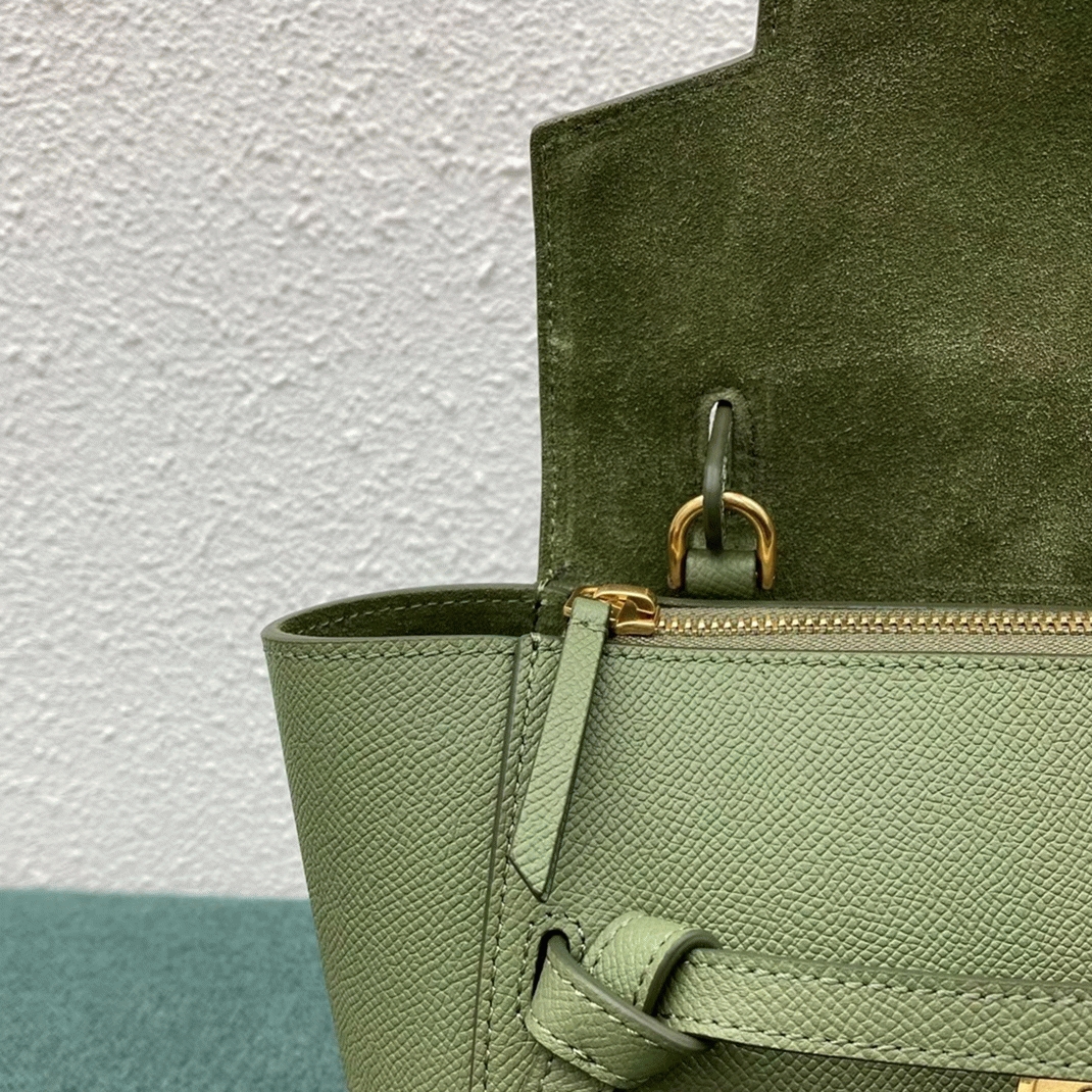Ce1i*e Belt Nano Bag Knockoff in Light Khaki