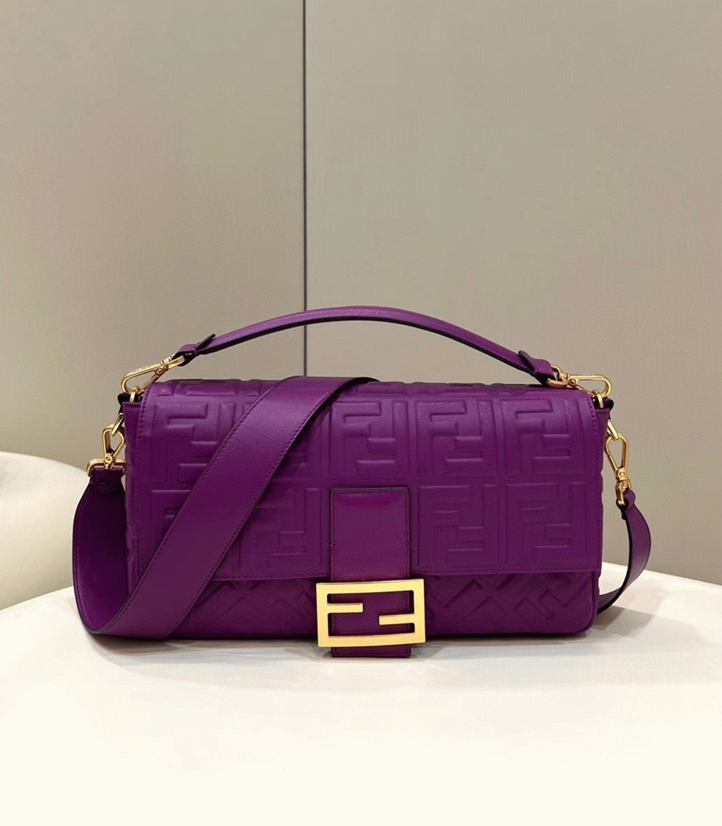 Top Quality Replica F**di Large Baguette Bag In Purple FF