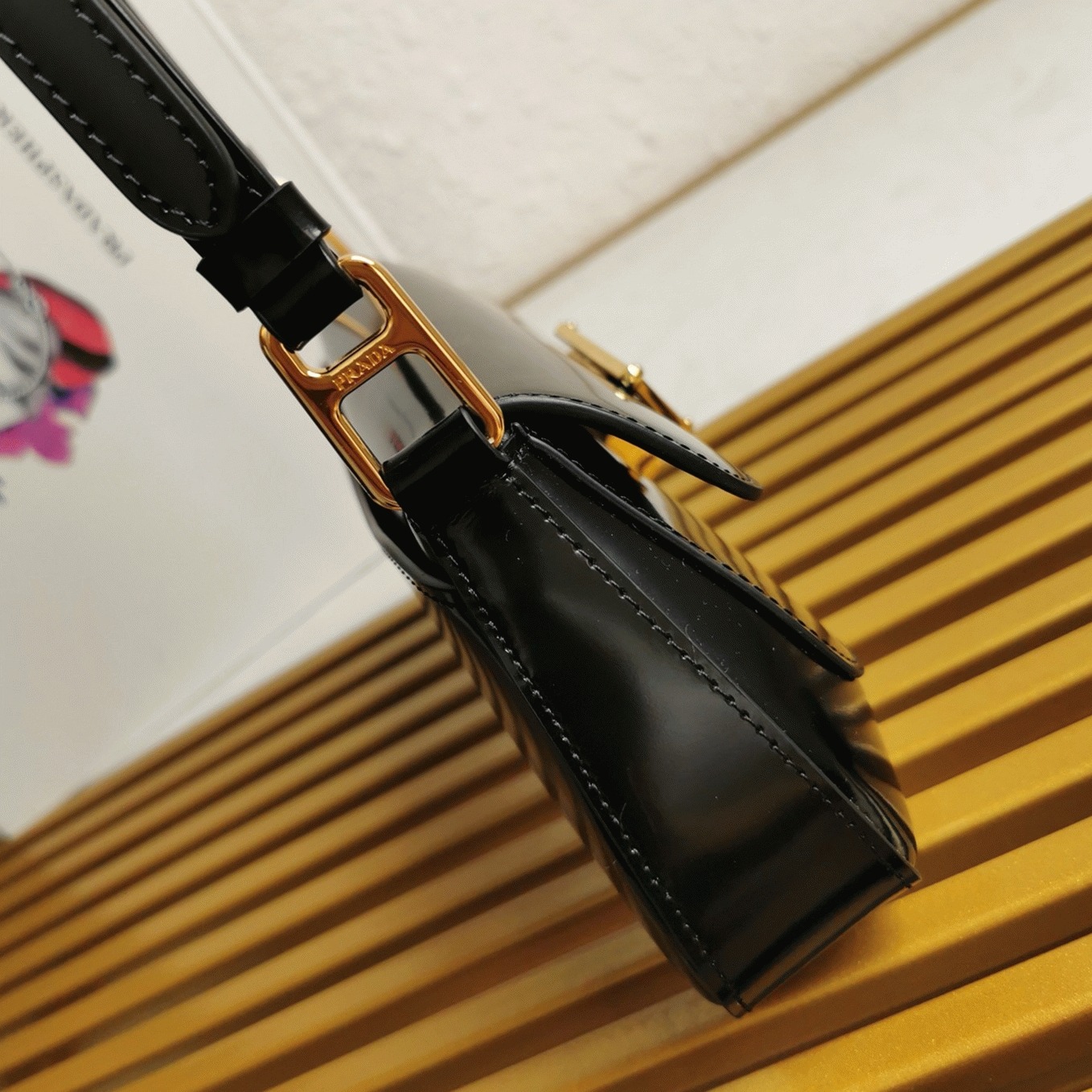 Pra*a Shoulder Bag Fake in Black