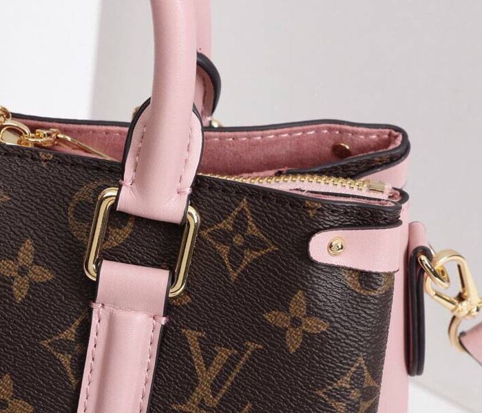 L0vis Vvtt0n Monogram Canvas Soufflot BB Bag In Peach