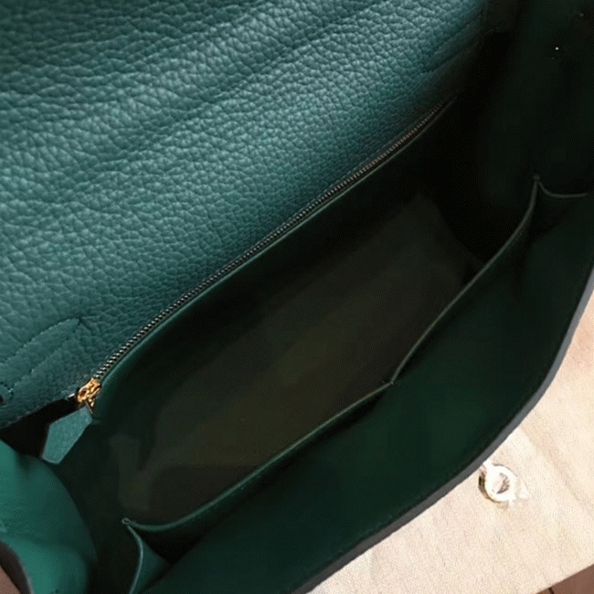 Malachite Clemence Knockoff H**me5 Kelly Retourne 32cm Stylish Bag