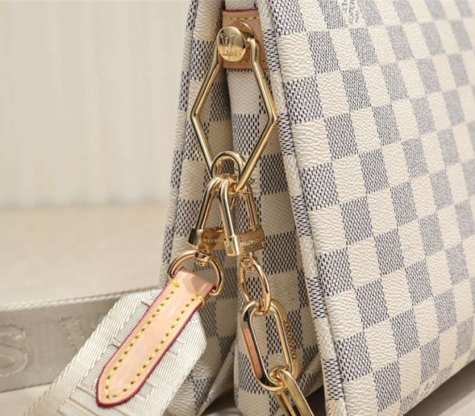 L0vis Vvtt0n Damier Azur Coussin PM Bag With Jacquard Strap