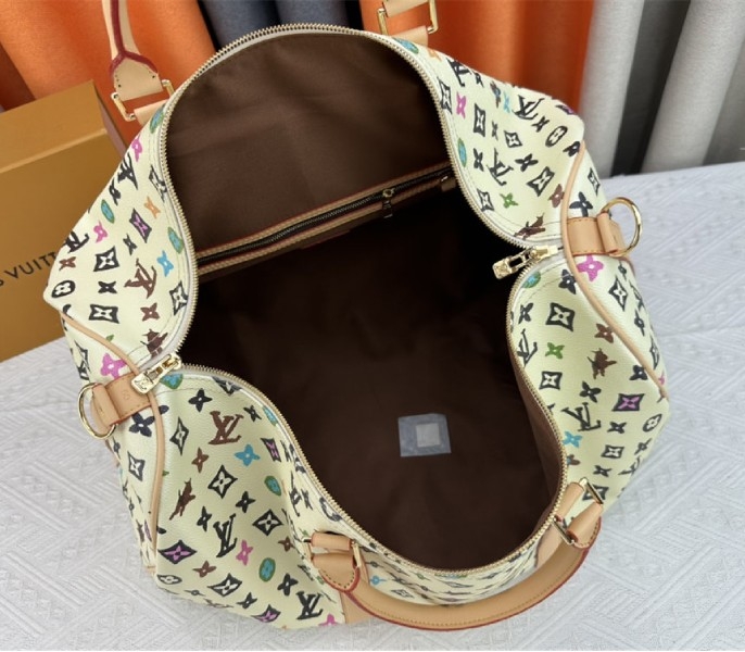 L0vis Vvtt0n Monogram Craggy Keepall Travel 50 Bag In Vanilla