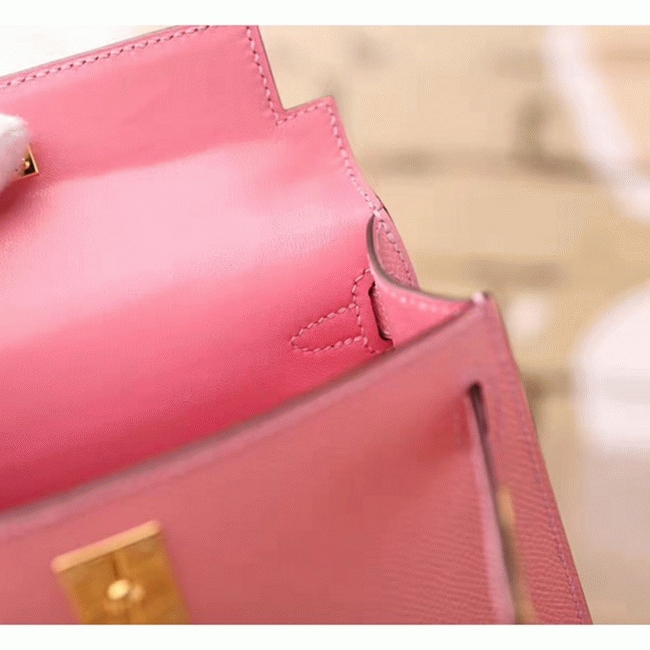 Pink Epsom Replica H**me5 Kelly 20cm Graceful Bag