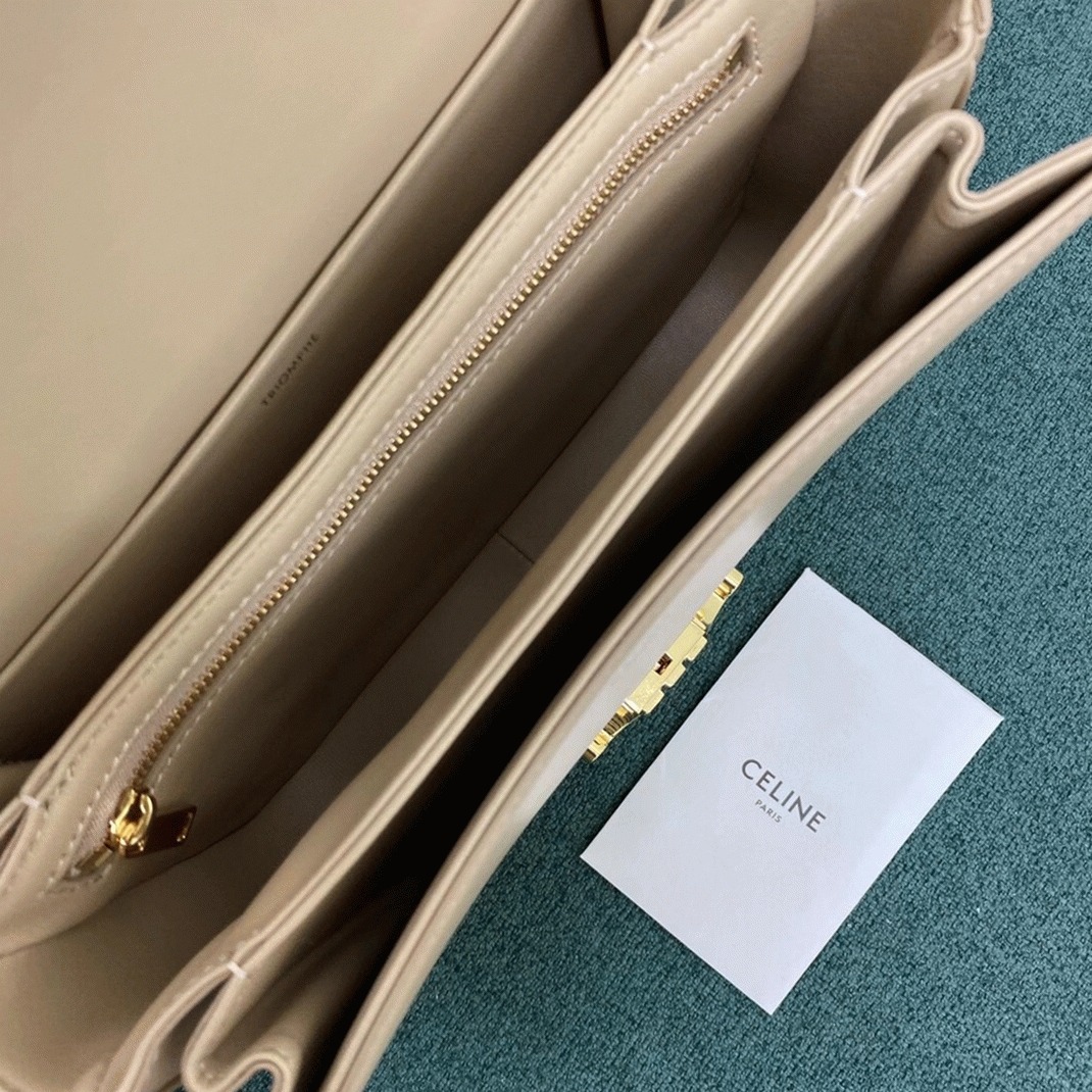 Top Quality Imitation Ce1i*e Triomphe Medium Bag In Nude