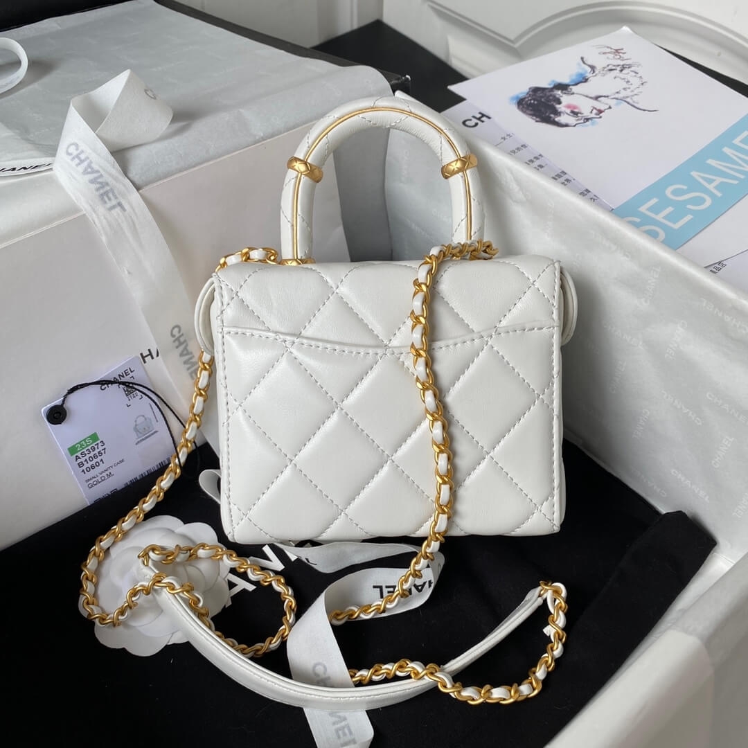 Ch**el 23S handle cosmetic bag(high-end grade)