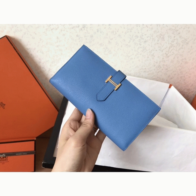 Blue Jean Epsom Replica H**me5 Bearn Wallet