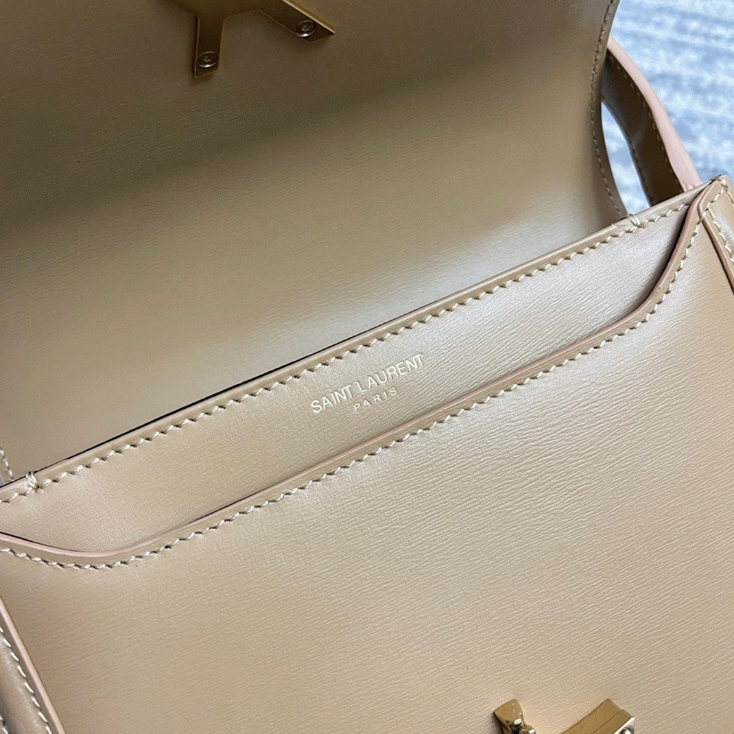 Replica Sa1nt Lau*nt Small Solferino Bag Dark Beige Calfskin
