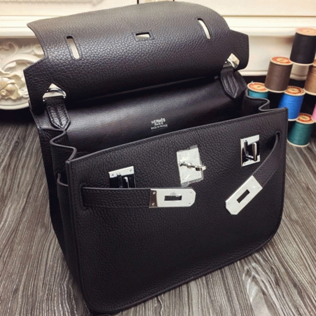 Black knockoff H**me5 Jypsiere 34cm handbag