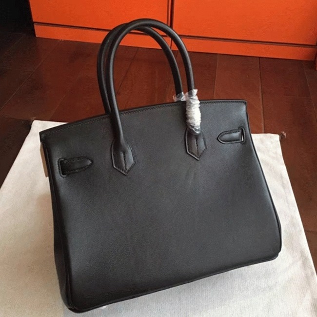 H**me5 Birkin 35cm Imitation Designer Bag in Black