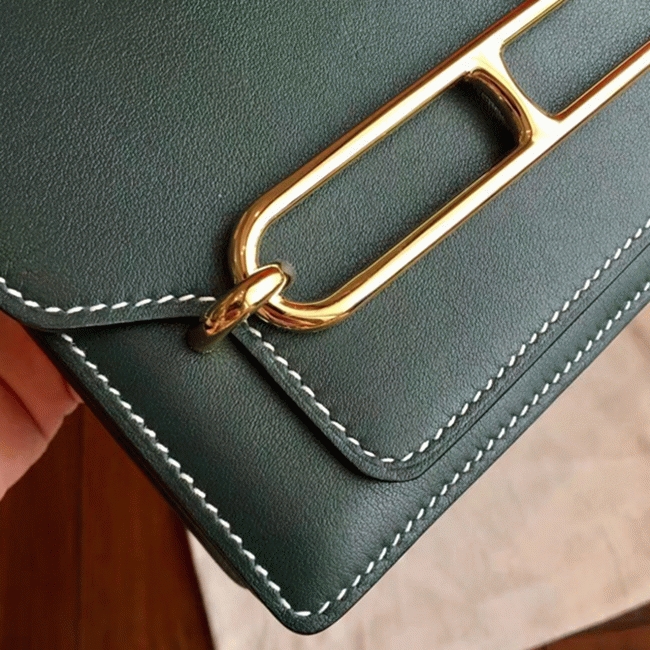 Best Knockoff H**me5 Mini Sac Roulis Handbag Green