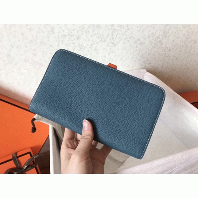Jean orange fake H**me5 Dogon duo wallet