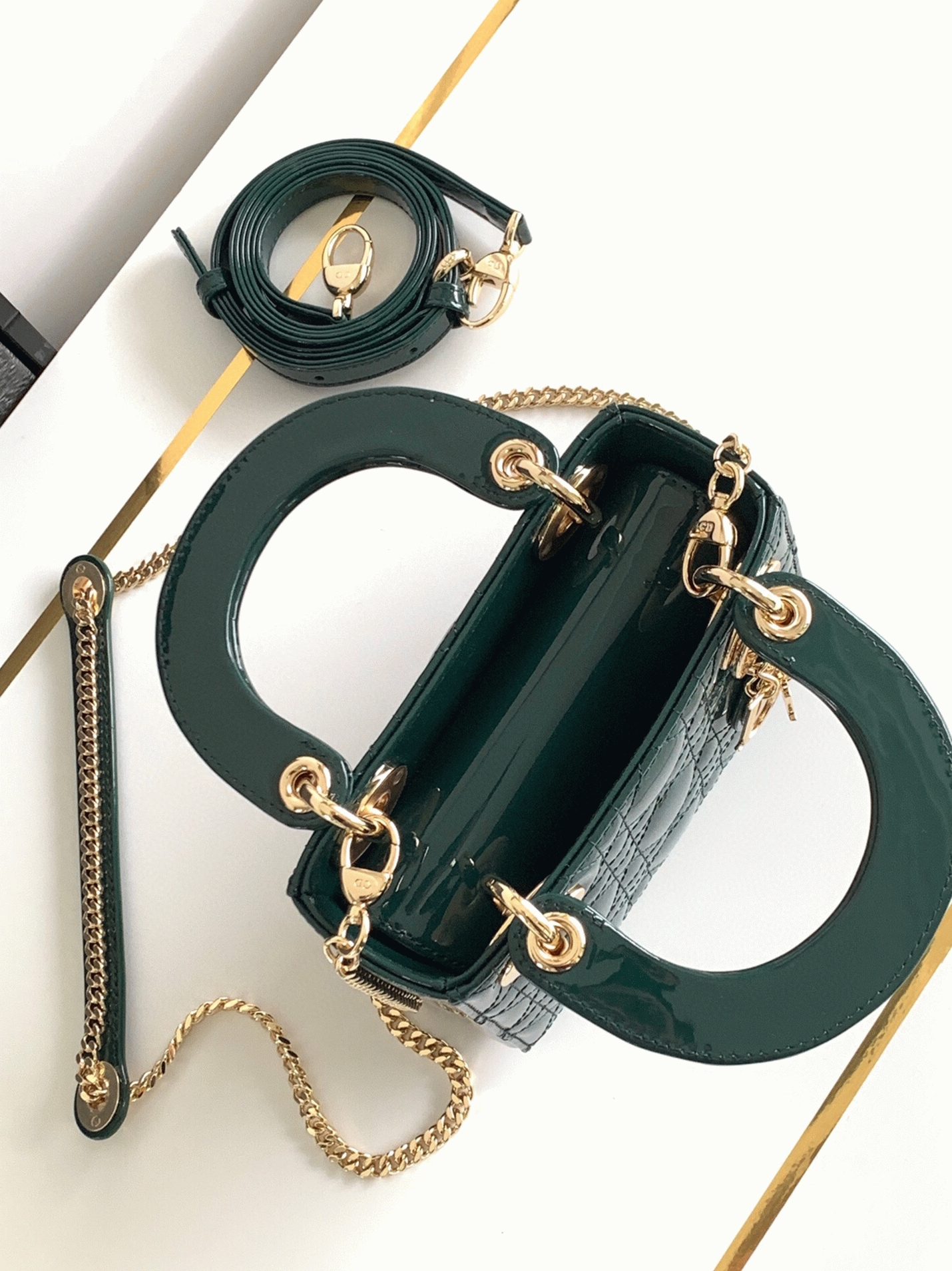 D10r Lady D10r Mini Chain Bag Fake with Chain in Green