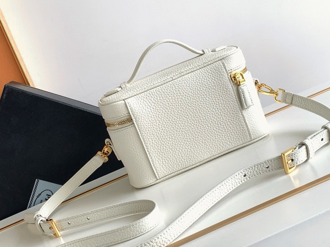 Pra*a Mini Vanity Bag Knockoff in White