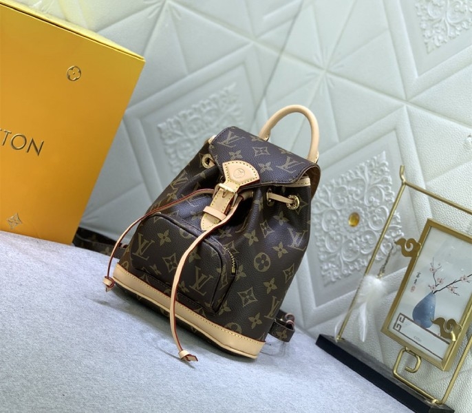 L0vis Vvtt0n Monogram Canvas Montsouris Mini Backpack
