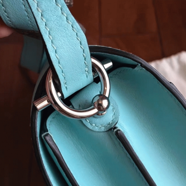 Blue atoll fake H**me5 Mini Sac Roulis handbag