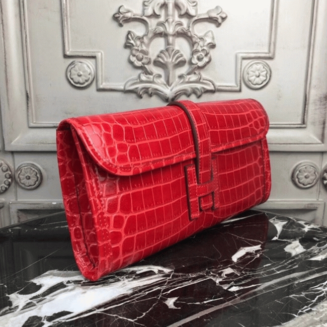 Red fake H**me5 Jige Elan 29 clutch bag