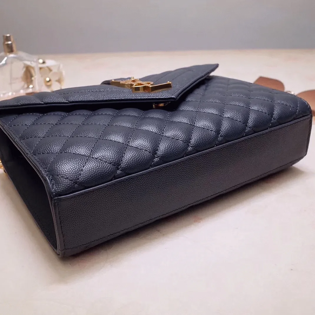 Fake Sa1nt Lau*nt Envelope Medium Bag Navy